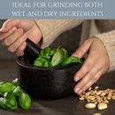 Homiu Granite Pestle and Mortar – Large 15.5cm Stone Grinder