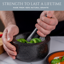 Homiu Granite Pestle and Mortar – Large 15.5cm Stone Grinder