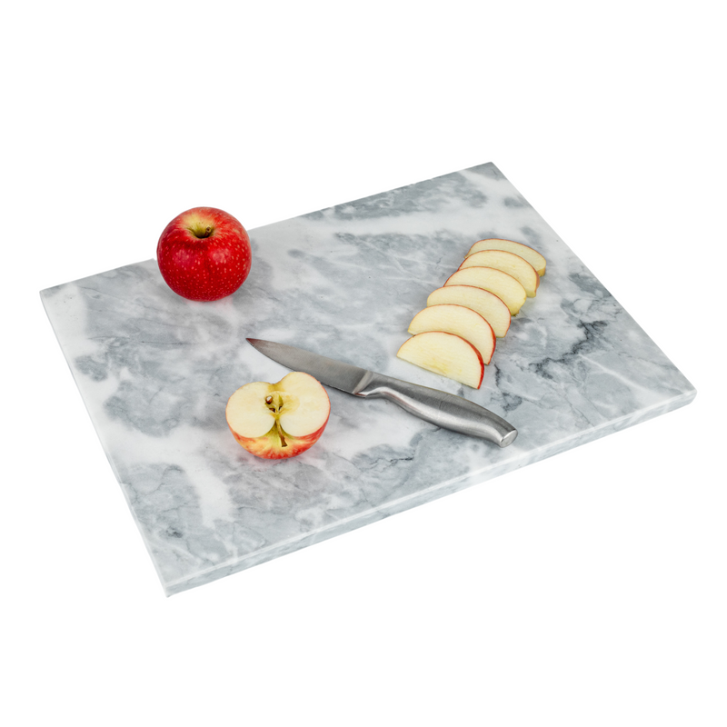 Homiu White Marble Chopping Board | Size 40 x 30 x 1.5cm | Heat Resistant Worktop Protector for Kitchen