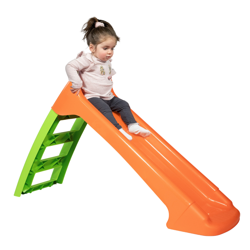 Kids First Indoor Outdoor Slide - Orange & Green - Garden Slide 100cm