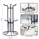 Homiu Premium Mug Tree Holder – Black Stand for 6 Large Mugs