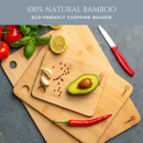 Homiu Bamboo Chopping Board Set – 3 Organic Cutting Boards