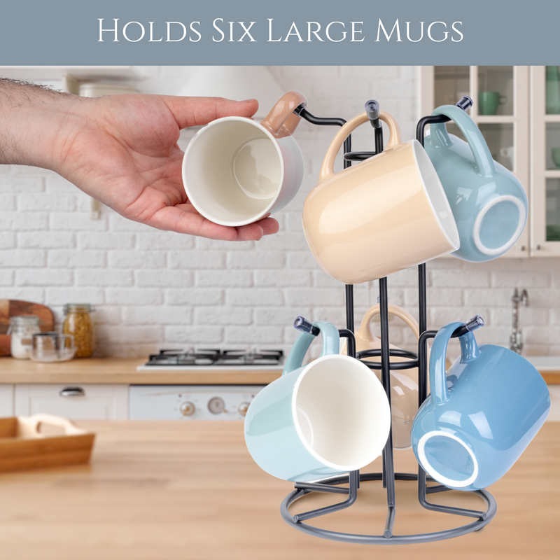 Mug Tree Black - for 6 Cups