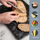 Homiu Black Marble Chopping Board, Size 40 x 30 x 1.5cm, Heat Resistant Worktop Protector for Kitchen