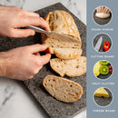 Homiu Natural Granite Chopping Board – Heat Resistant Worktop Protector (40x30x1.5 cm)