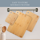 Homiu Bamboo Chopping Board Set – 3 Organic Cutting Boards