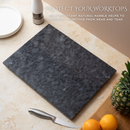 Homiu Black Marble Chopping Board, Size 40 x 30 x 1.5cm, Heat Resistant Worktop Protector for Kitchen