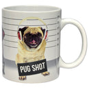 Fizz Creations Mug-Pug Shot, Ceramic, White, 10.5 x 10.5 x 10.5 cm