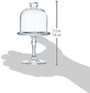 Pasabahce 117551 19.5cm Mini Glass Cake Dome Candy Dish Dessert Dish With Bell Top Lid On Stand