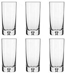 KROSNO BUBBLE BASE HI BALL TUMBLERS | 300 ML | Crystal drinking glasses | Set of 6