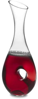 Homiu Wine Decanter 1L Modern Contemporary Design with Hole Aerator Carafe