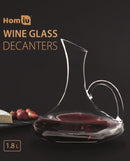 Homiu Wine Decanter with Handle 1.8l  Modern Contemporary Design Wine Aerator Wine Carafe