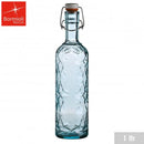 Bormioli Rocco 320269-MQD Oriental Glass Bottle, 1 L, Blue