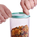 Homiu Airtight Glass Storage Jars with Silicon Lids 5 Pack, Ideal for Pasta Spice Coffee Tea and Dried Fruit