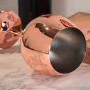 Homiu Stainless Steel Gin Glass 700ml, 2 Pack, Rose Gold, Round Glasses Gift Set Shatterproof Goblet