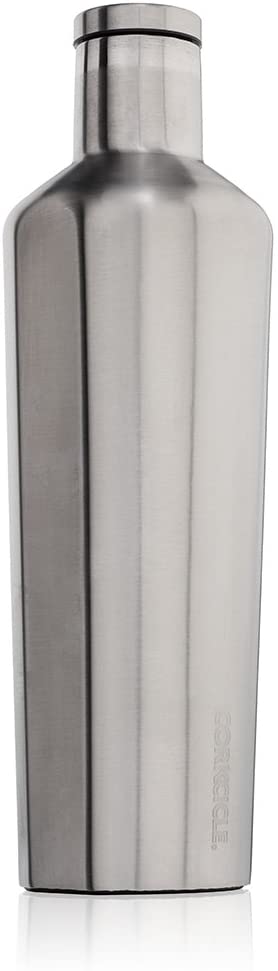 Corkcicle 2025BS Metallic Insulated Bottle, Stainless, Brushed Steel
