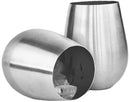 Homiu Stainless Steel Metal Tumbler, 2 Pack BPA Free Stemless Wine Cocktail Juice Glasses Shatterproof Gift Home Indoor Outdoor Use, Party Barware Silver Rose Gold