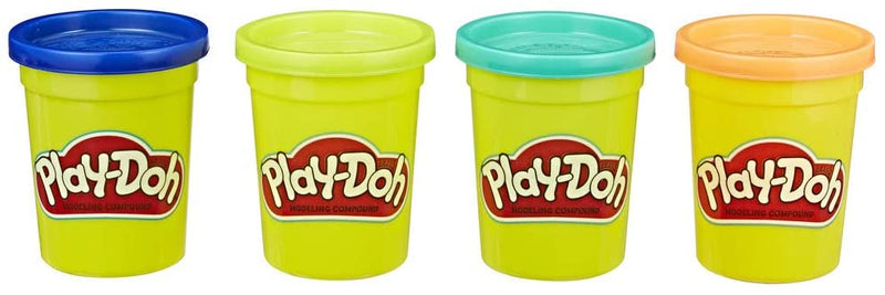 Play-Doh 4 Pack of Wild Non-Toxic colours for Kids 2 Years and up, 4 oz Cans