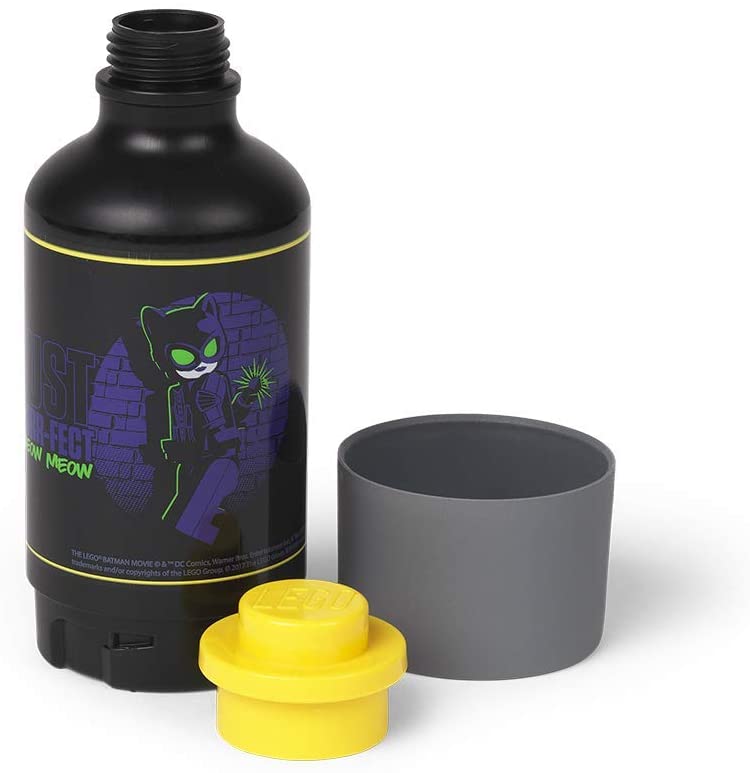 LEGO Batman Drinking Bottle with Cup, 350 ml - Black
