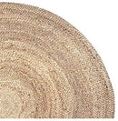 Homiu Jute Rug 110cm Natural Area Rug 100% Jute Mats Hardwearing Braided