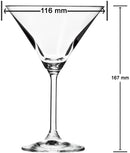 Krosno Glass Europe Non-Lead Crystal-Clear, Venezia Martini Cocktail, 150 ML, Pack of 6
