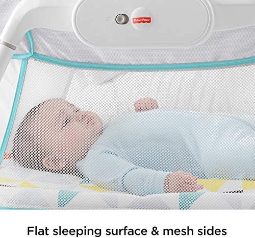 Fisher-Price GBR67 Stow and Go, Portable Bassinet with Calming Vibrations, Suitable From Birth for New-borns