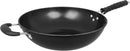 Homiu Wok Traditional 2-Handle Design Non-Stick Big Pan, Bakelite Handle and Carbon Steel Perfect for Stir Fry 30cm