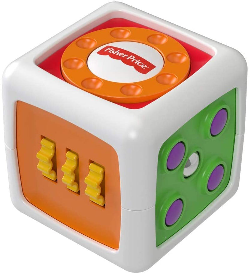 Fisher-Price My First Fidget Cube, Baby Activity and Sensory Toy with Different Textures, Colours and Sounds, 6 Months Plus