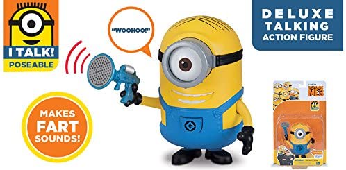 Despicable Me 3: Deluxe Talking Minion Action Figure - Stuart with Fart Blaster