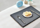 Homiu Slate Coasters or Place-mats Black Tableware 4 Pack Size 30 x 20 Centimetres (Placemats)