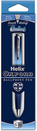 Helix Oxford Ombre Premium Ballpoint Pen Ombre Blue (Black Ink)