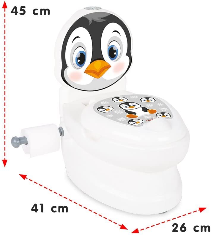 Kids Potty Training Educational Toilet Seat, Portable Easy Clean Removable Pot and Seat, Learning Toddler Fun Animal Penguin Panda (Panda)