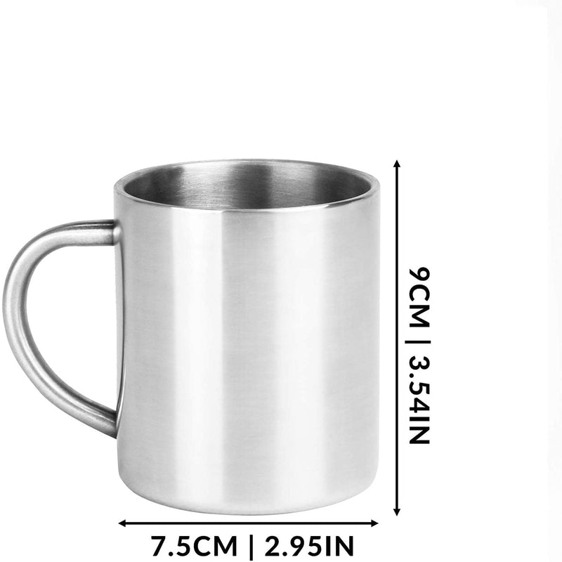 Homiu Double Walled Coffee Mug Insulated  Camping Mugs 300ml
