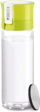 BRITA Fill and Go Vital Water Filter Bottle BPA Free, Lime, 600 ml with Pack of 4 MicroDiscs,
