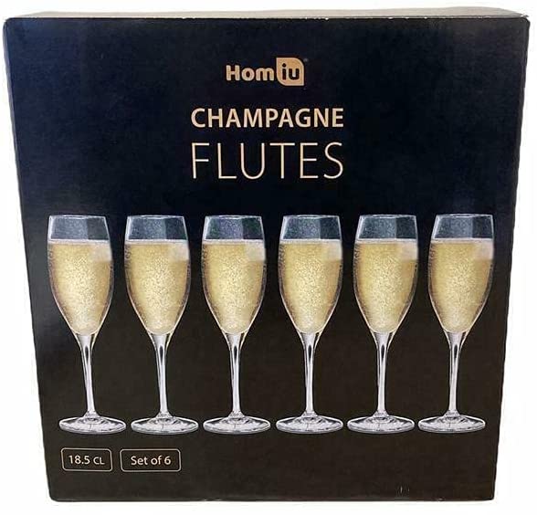 Champagne Flutes, 6 pieces, 175 ML glasses