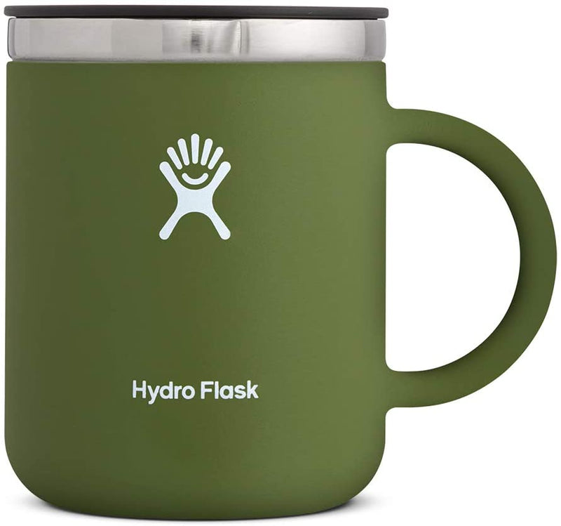 Hydro Flask Travel Coffee Mug 354 ml (12 oz), Stainless Steel & Vacuum Insulated with Press-In Lid, Olive