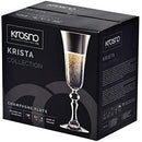 Krosno Champagne Glasses | Krista collection| 150 ml | Pack of 6