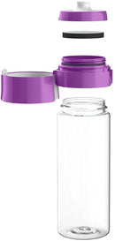 BRITA Fill and Go Vital Water Filter Bottle BPA Free, Purple, 600 ml with, Pack of 4 MicroDiscs