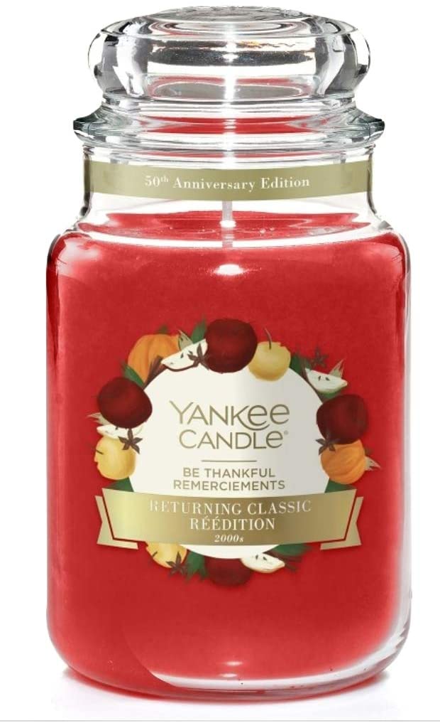 Yankee Candle Large Jar Be Thankful scent 623g, 150hr Burn Time.
