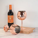 Homiu Stainless Steel Gin Glass 700 ML 2 Pack Rose Gold Silver Gold Round Glasses Gift Set Shatterproof Goblet