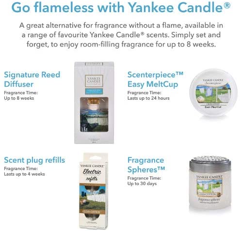 Yankee Candle ScentPlug Air Freshener Refill, Clean Cotton, Glass, White, EHF Refill Twin Pack