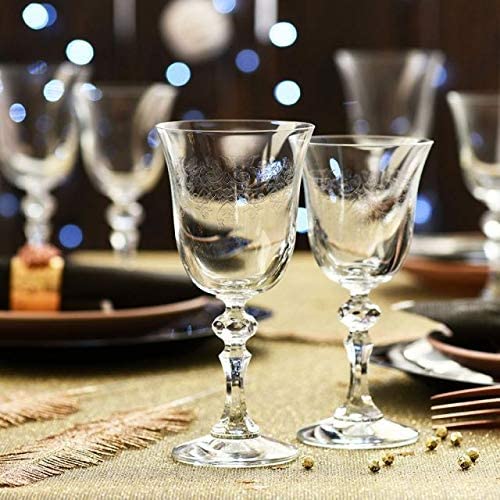Krosno Red wine glass Krista Collection Deco  | 220ML | Set of 6