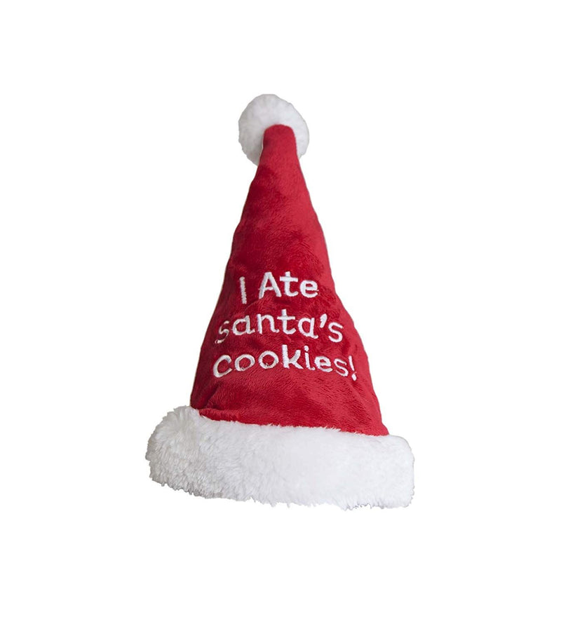 Outward Hound Christmas Holiday I Ate Santa's Cookies Santa Hat, Medium