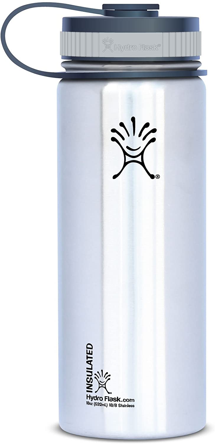 Hydro Flask Insulated Stainless Steel Water Bottle, Wide Mouth, 18-Ounce, Classic