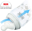 NUK First Choice+ Baby Bottles, Anti-Colic, 0-6 Months, Without Temperature Control, Silicone Teat, BPA Free