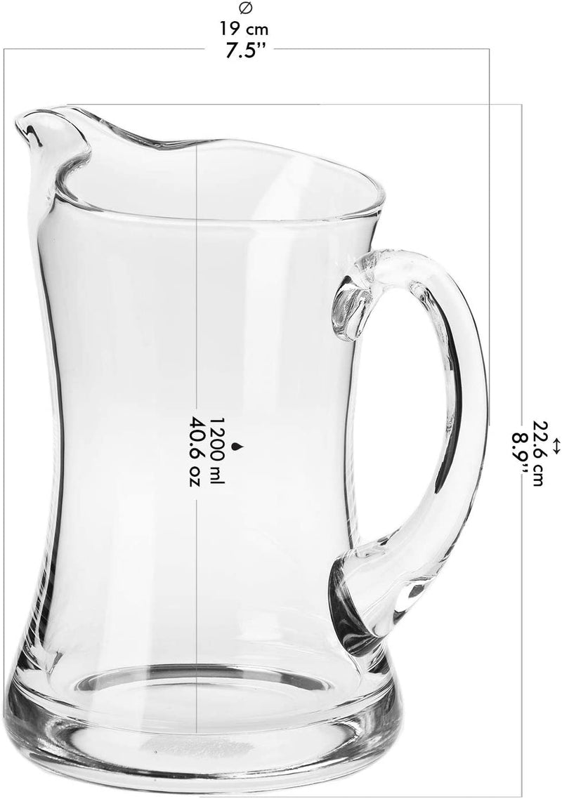 Krosno Glass Water Juice Pitcher Jug | 1.2L | Splendour Collection | Table Crystal Glass