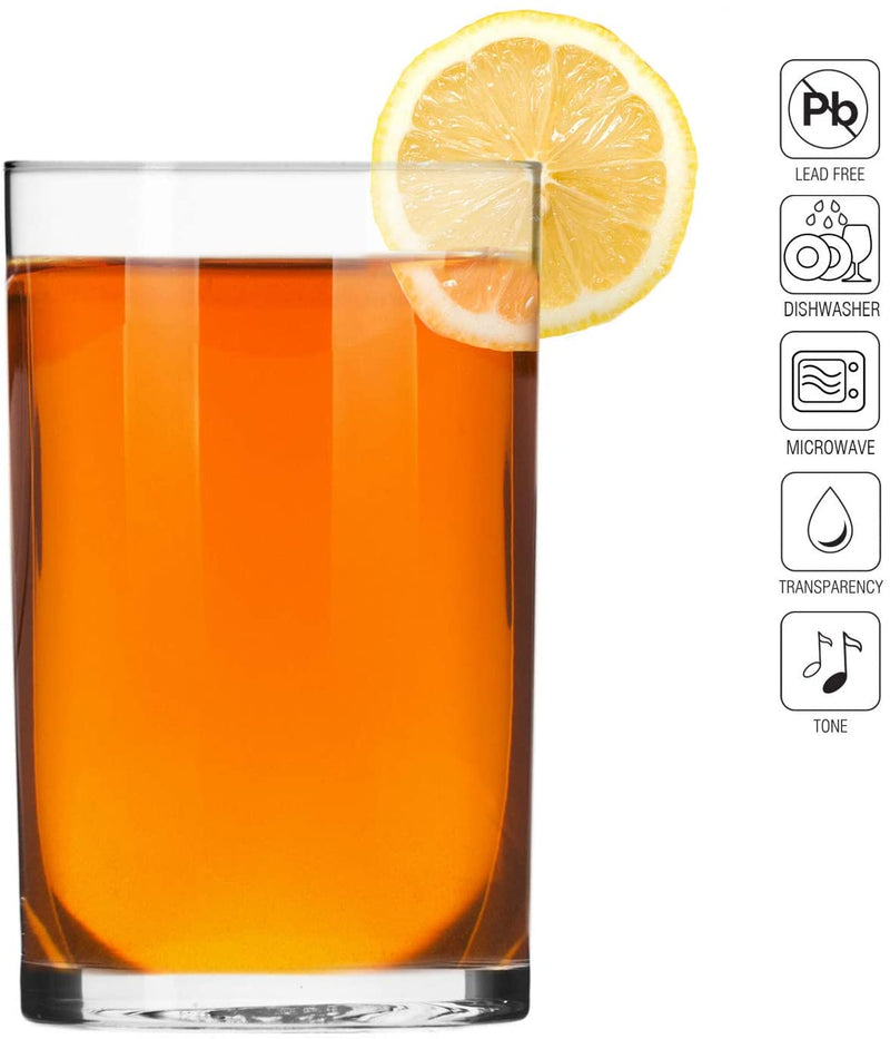 Krosno Water Juice Tea Drinking Glasses | Set of 6 | 250 ML
