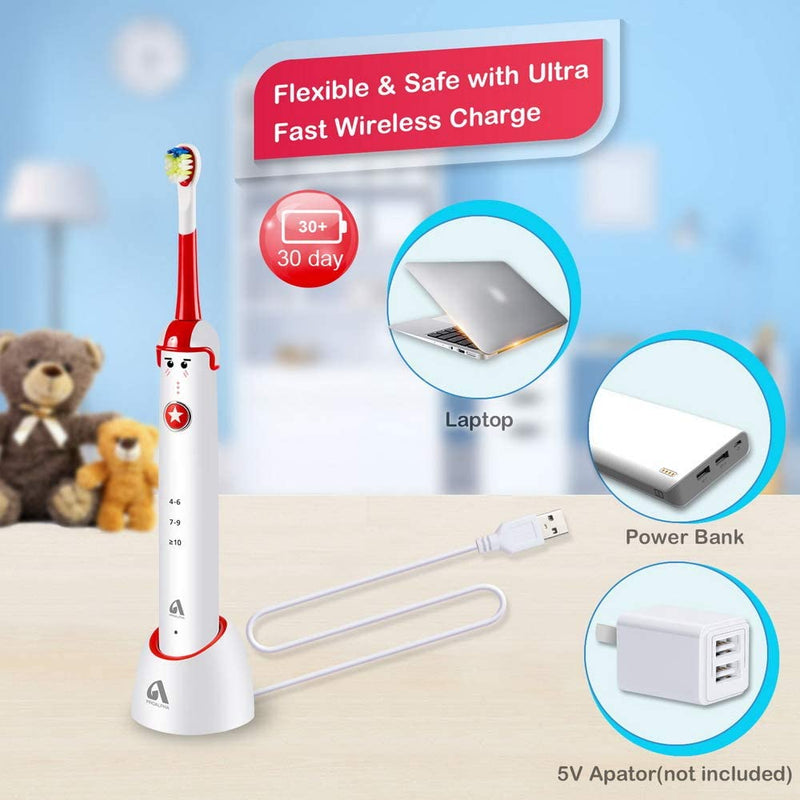 Electric Toothbrush for Kids, White