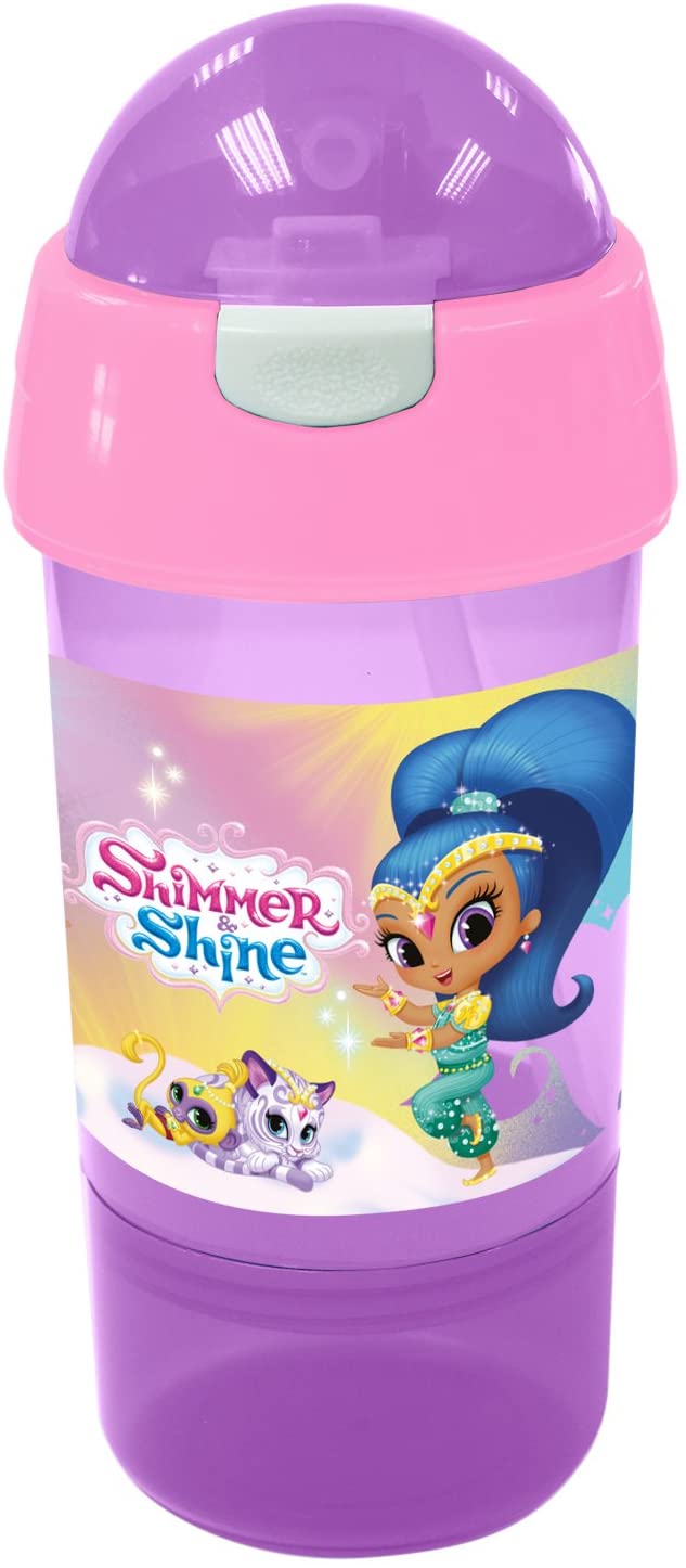 Shimmer and Shine Sip and Snack Bottle, Purple, 380ml