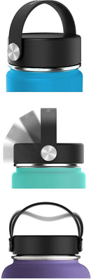 Hydro Flask Mouth 32 oz. Wide Water Bottle, Stainless Steel, Lava